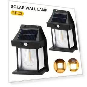 Solar Wall Lights with Motion Sensor — Outdoor Security & Flood Lighting, WIN-WIN
