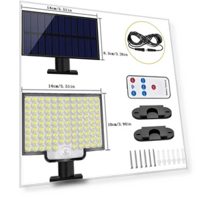 Super Bright Solar Light Outdoor Motion Sensor Garden Wall Lamp — Outdoor Security & Flood Lighting, Sole Street