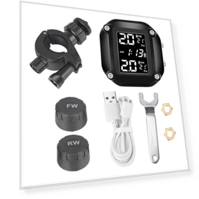 Tire Pressure Monitoring Alarm System with External Sensors and LCD Display — TPMS Sensor Replacements, KITCHEN-MALL