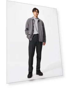 Warm Smart Plaid Pants — Foam, Uniqlo