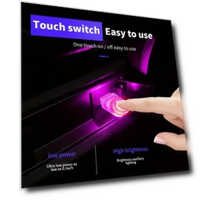 16-Color RGB USB Car LED Ambient Lights with App and Music Sync — Light Kit, COOKING-MALL