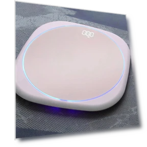 Creative Smart Home Scale with Atmospheric Light Night Light and USB Weight Monitoring — Zip Discs, Mode Closet