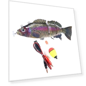 Electric Multi-Jointed Fishing Lure with Float USB Rechargeable LED Luminous Swimbait — Artificial Bait, LETOYO