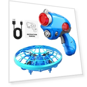 Flying UFO Toy with Motion Sensor, Remote Control, LED Lights, Obstacle Avoidance — Drones, Funnny Toys