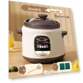 Fully Automatic Multifunctional Electric Multicooker with White Ceramic and Purple Clay Pots — Electric Cookers, TrendVibeCN