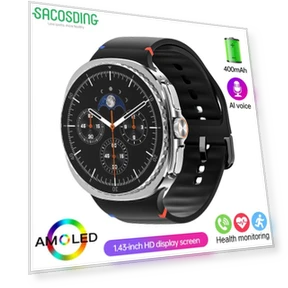 Men's Smart Watch with AMOLED Display and Fitness Tracking — Smartwatches, SACOSDING