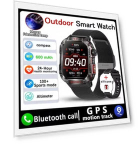 Military GPS Smartwatch with Flashlight and Compass — Smartwatches, Xiaomi