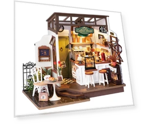 Miniature Dollhouse DIY Kit with LED Lighting — Bases, Omi Japan Products