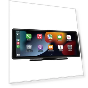 Portable Car Stereo System with Voice Control, GPS Navigation, AUX FM, 10.26-inch Touchscreen, Car Radio for Carplay and... — In-Dash, Igeteck