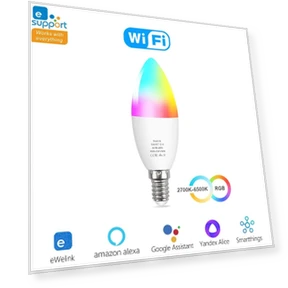 Smart LED Candle Bulb — Incandescent, Tuya