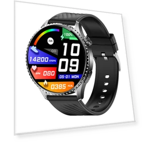 Smartwatch with Bluetooth Calling, Health Monitoring, and Sports Modes — Foam, KONNWEI