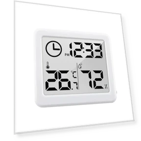 Thin Simple Smart Home Electronic Digital Temperature and Humidity Meter Indoor Hygrometer Household Thermometer — Foam, Mode Closet
