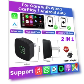 Wireless CarPlay Android Auto AI Box — In-Dash, COOKING-MALL