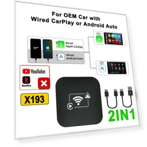 4-in-1 CarPlay and Android Auto Wireless Adapter — Stereo Receivers, COOKING-MALL