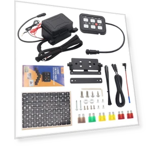 6-Key Switch Panel with Relay Control Block and RGB Touch Panel — Foam, Automotivemechanicalcomponents