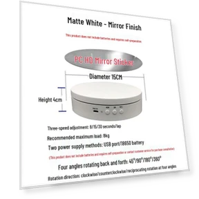 Adjustable Smart Electric Rotating Table with Display — Finishing Compounds, HomeHarmony