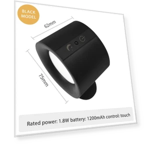 LED Wall Light with Touch Control, Remote, 360 Degree Rotation, USB Rechargeable, Wireless, Portable Night Light — Selfie Lights, Auto Launcher