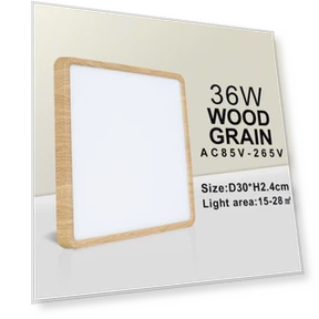 Scandinavian Luxury Smart Ceiling Lamp with Graffiti, White Wood Finish, 36W, Remote Control, Square Design, Cool White... — Fittings, HomeHarmony