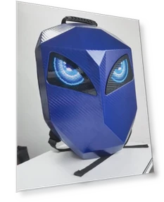 Smart LED Motorcycle Backpack for Helmet — Digital Kiosks & Interactive, teejoin
