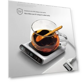 Smart USB Stand with Three-Level Heating and Auto Shut-Off — Beverage Warmers, GadgetGrip