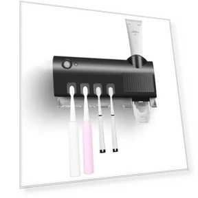 Smart UV Sterilizer for Toothbrushes with Wall Mount and Automatic Toothpaste Dispenser — Toothbrush Holders, HomeHarmony