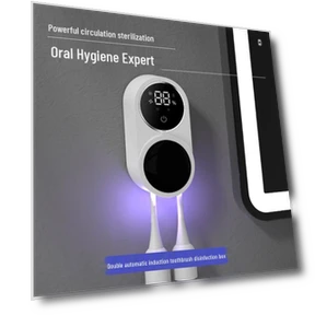 Smart Wall-Mounted UV Sterilizer for Toothbrushes with Air Drying — Brushes, HomeHarmony
