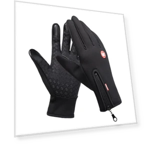 Touchscreen Ski Gloves for Men, Windproof, Full Finger, Warm, Outdoor, Non-Slip — Gloves & Mittens, World Auto Parts