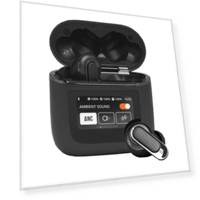 True Wireless Earbuds with Noise Cancellation and Smart Case — In-Ear Headphones, TourPro