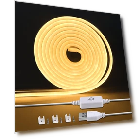 Under Cabinet LED Light Strip with Touch Switch and Adjustable Brightness — Foam, MALITAI