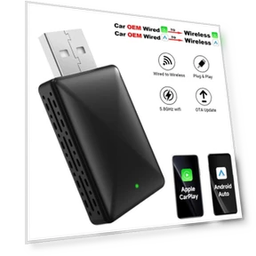 Wireless CarPlay Adapter for Android Auto — In-Dash, Auto Launcher