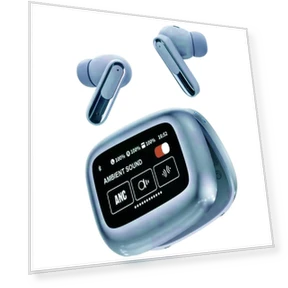 Wireless Earbuds with ANC, LED Touch Screen, and Waterproof Design — In-Ear Headphones, Junmaocun