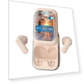 Wireless Full-Color Touch Bluetooth Earbuds with LCD Smart Screen — In-Ear Headphones, Bobo Life