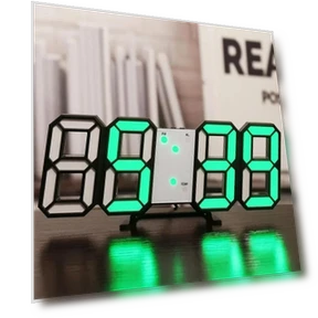 3D Electronic Alarm Clock with Temperature Display — Clocks, TOP MALL-004