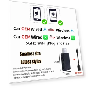 Carplay and Android Auto AI Box 2 in 1 Mini Adapter — Stereo Receivers, JOHO - CarGear