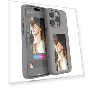 DIY E-Ink Screen Phone Case with NFC and App Control — Basic Cases, ZJM Mall