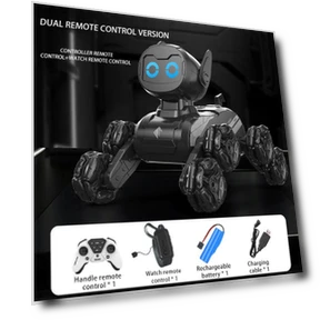 Intelligent Induction Robot Dog Eight-Wheel Stunt Car — Fittings, QiuCaoYuan