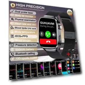 Smart Health Watch with AI Laser Diagnostics — Smartwatches, QLY Online