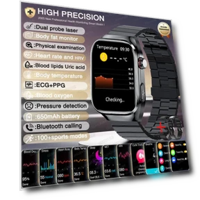 Smart Health Watch with AI Laser Diagnostics — Smartwatches, QLY Online