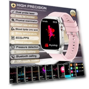 Smart Health Watch with AI Laser Diagnostics — Smartwatches, QLY Online