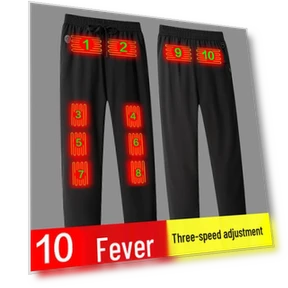 Smart USB Heated Pants with Fleece Lining, Cotton, Ten Heating Zones, Unisex 6XL — Finishing Compounds, UrbanEdge