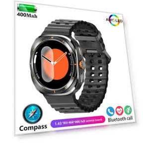 Smart Watch with GPS Tracking, AI Dial, HD AMOLED Display, Voice Call, NFC, Sports, Waterproof — Foam, Razzle