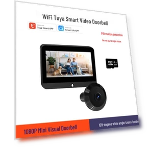 Smart WiFi Video Doorbell Peephole — Viewers, ToolCraft