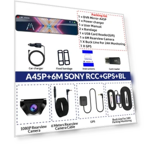 Touchscreen Car Dash Cam with Rearview Mirror — Wearable Cameras, E-ACE