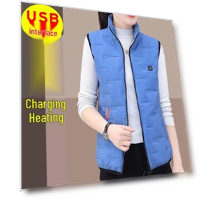 Women's Smart Electric Heated Vest Large Size with USB Charging — Base Layers, The Two