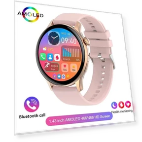 Women's Smartwatch with GPS, Fitness Tracker, and Magnetic Charging — Smartwatches, Lucky Start