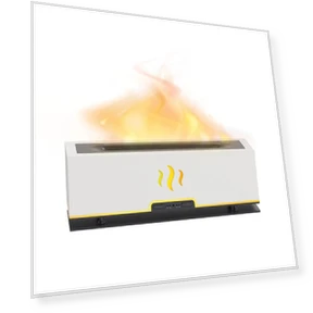 Hollow Out Smart LED Lamp Simulation Flame Atomizing Humidifier — Diffusers, Vestidos