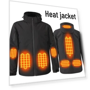 Smart Windproof Heated Puffer Jacket — Insulated, BigSopping