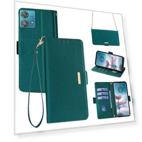 Wallet Case RFID Blocking PU Leather Phone Cover with Straps — Flip Cases, Smartwatch 2025