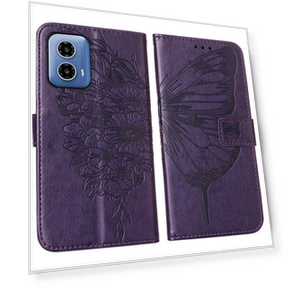 Wallet Case with Wrist Strap Butterfly Imprint Leather Phone Cover — Basic Cases, Smartwatch 2025