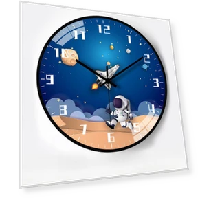 Creative Space Automatic Time Radio Wall Clock — Wall, Window glass film